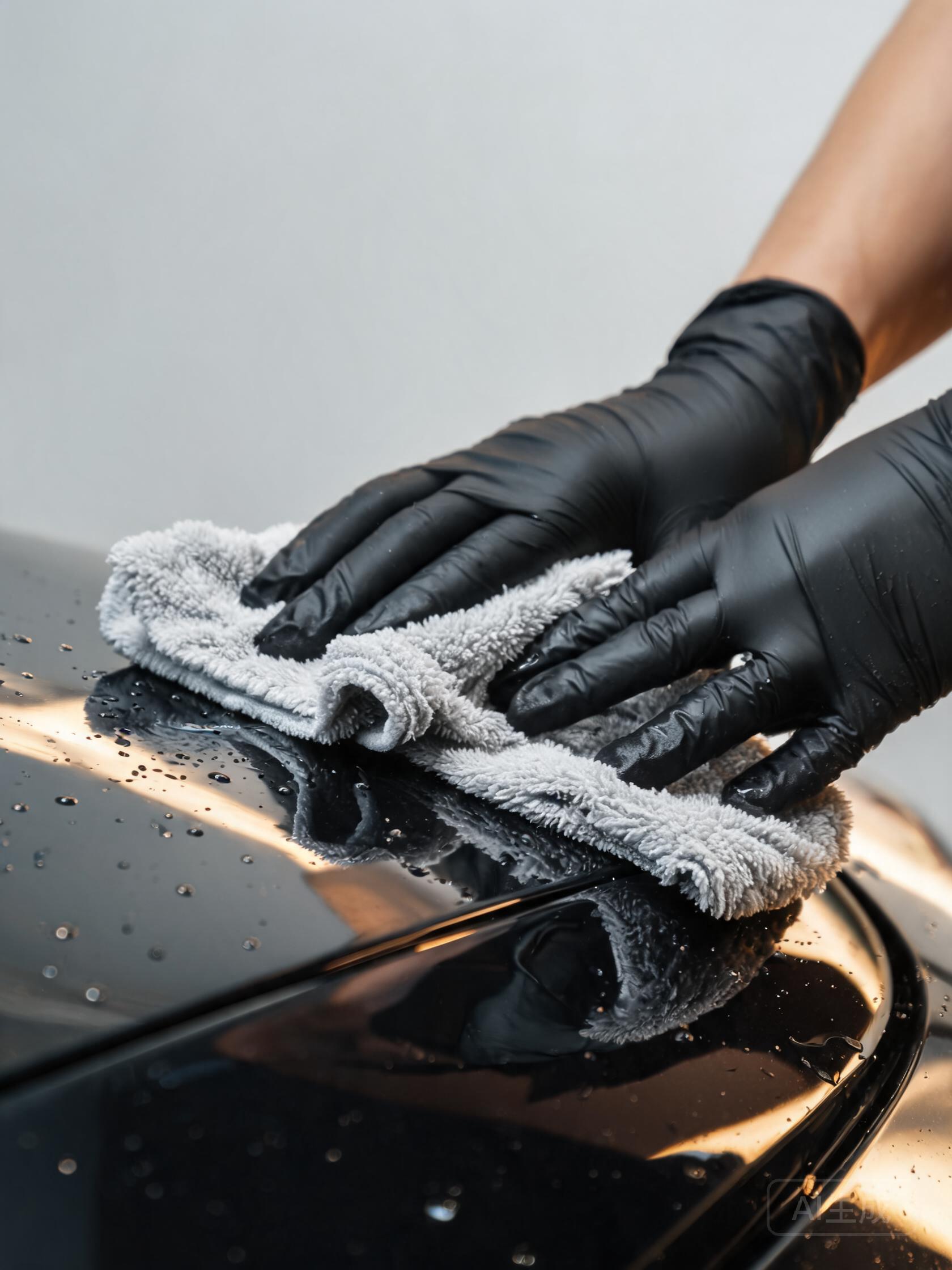 Detailing car paint by hand